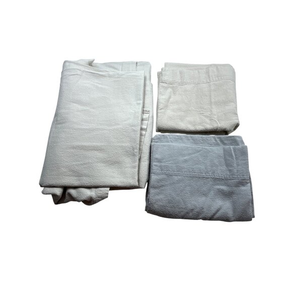Ritz 100% Cotton Flat Twin Sheet With 2 Pillowcases Beige/blue 92c - Picture 1 of 8